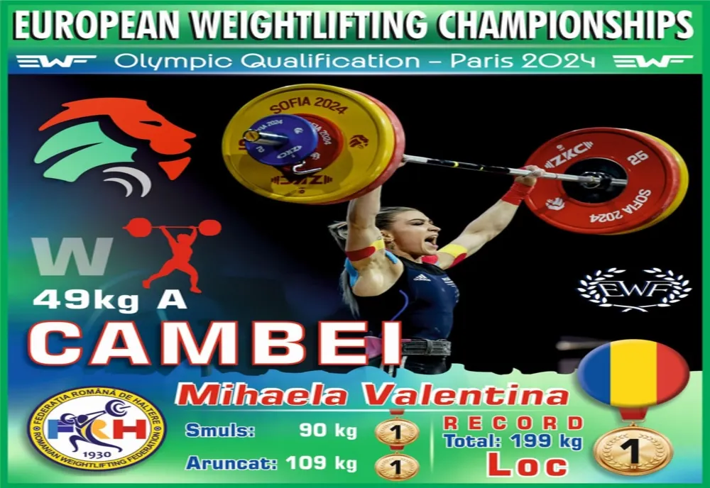 4 medalii câștigate de România la Europenele de haltere