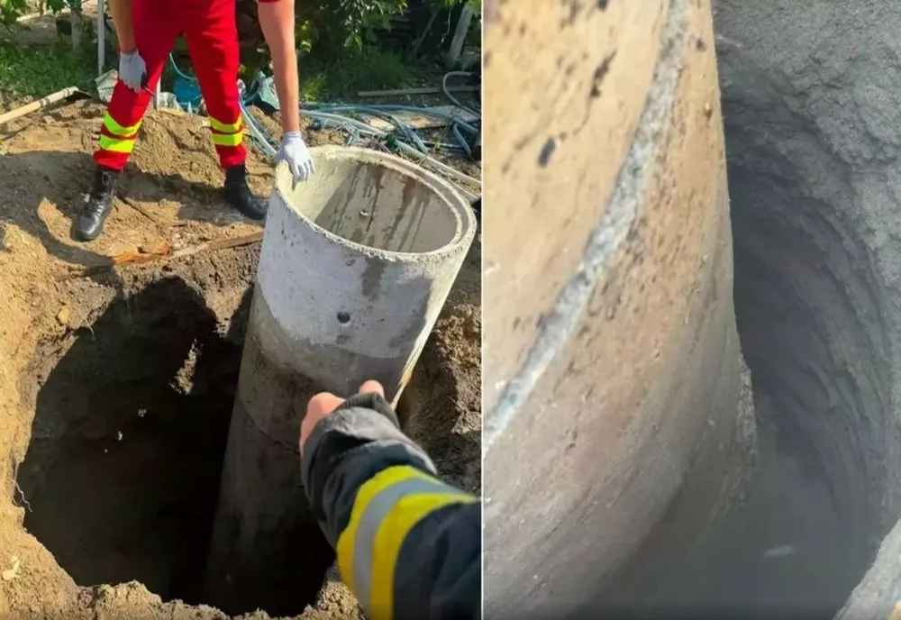Fetiță de 8 ani, căzută într-o fântână aflată în construcție. Intervenție de amploare a pompierilor în Vrancea