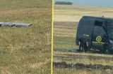 Dronă avariată, descoperită pe un câmp din Vaslui. Brigada Antitero verifică dacă avea încărcătură explozivă