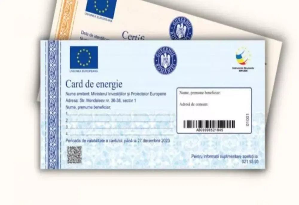 Se prelungește valabilitatea cardurilor de energie. Până când pot fi cheltuiți banii