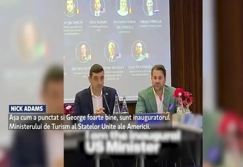 Nick Adams, trimisul lui Donald Trump, l-a lăudat pe George Simion la Forumul Economic European de la Cluj