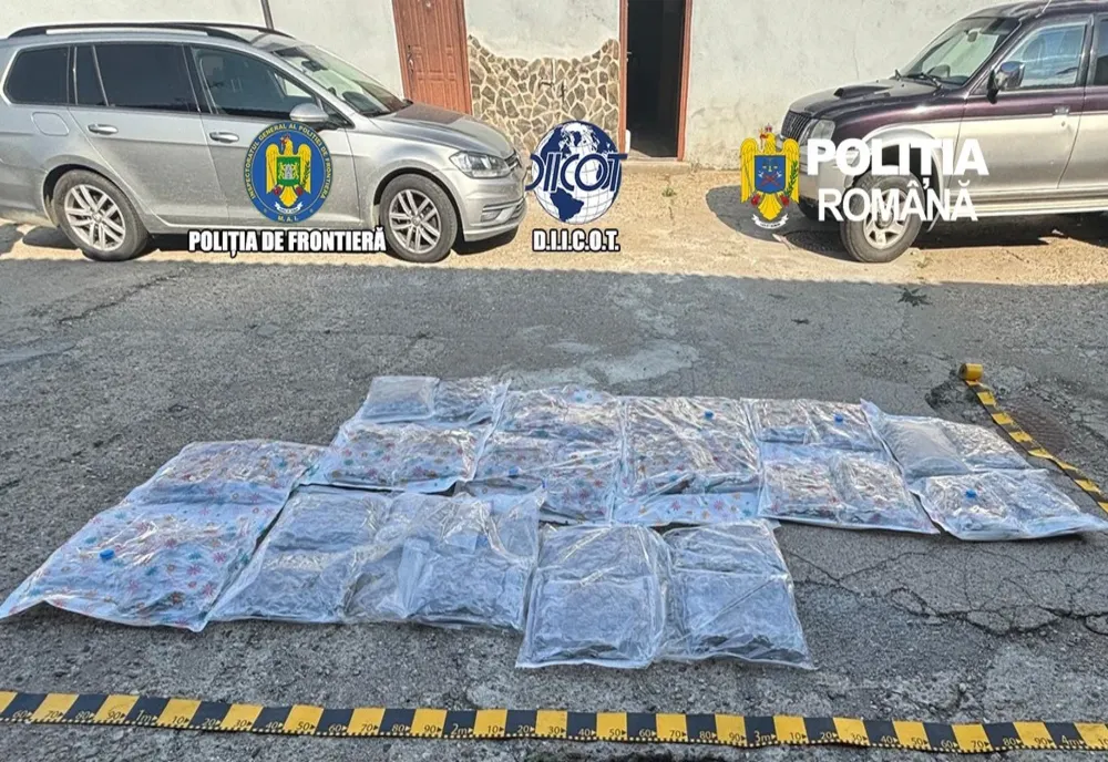 Bărbat reținut de DIICOT după ce a încercat să introducă în țară 38 de kilograme de canabis, ascunse în plafonul unei autoutilitare