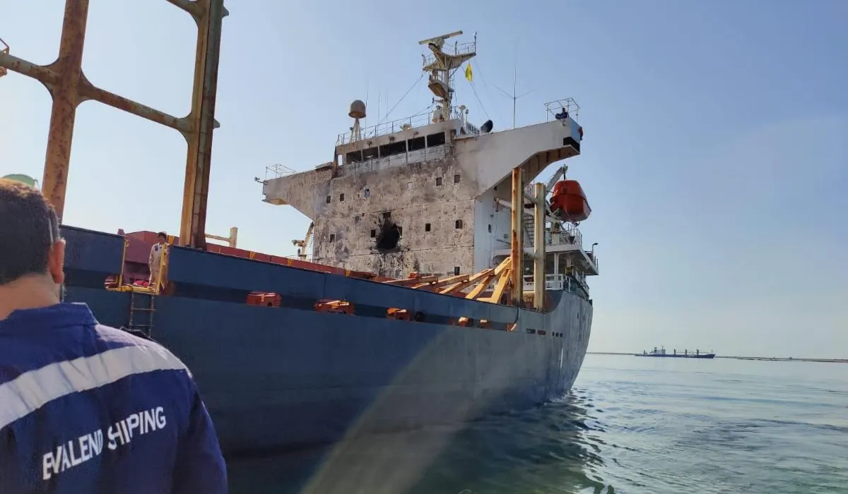 Navă lovită de dronă în Portul Constanța